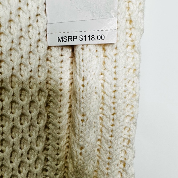 Cece Ivory Cable Knit sweater dress in Ivory in Size Large. NWT - Picture 7 of 7